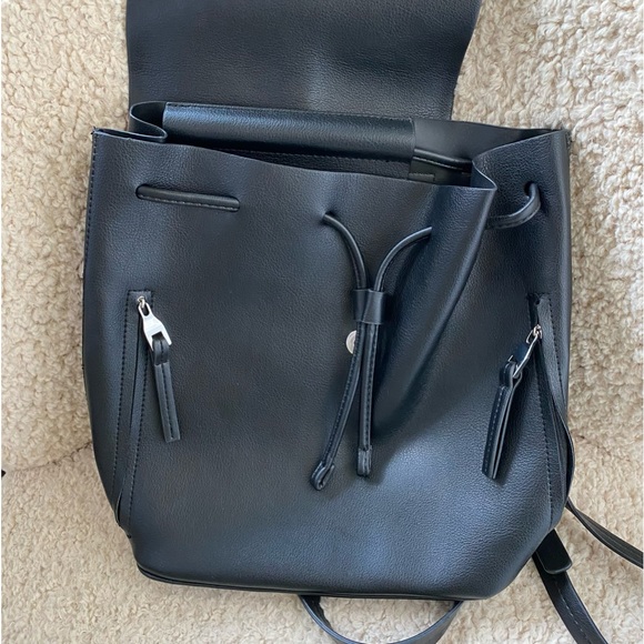 Zara Basics Black Small BackPack - Picture 2 of 3